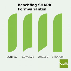 Beachflag SHARK Formvarianten